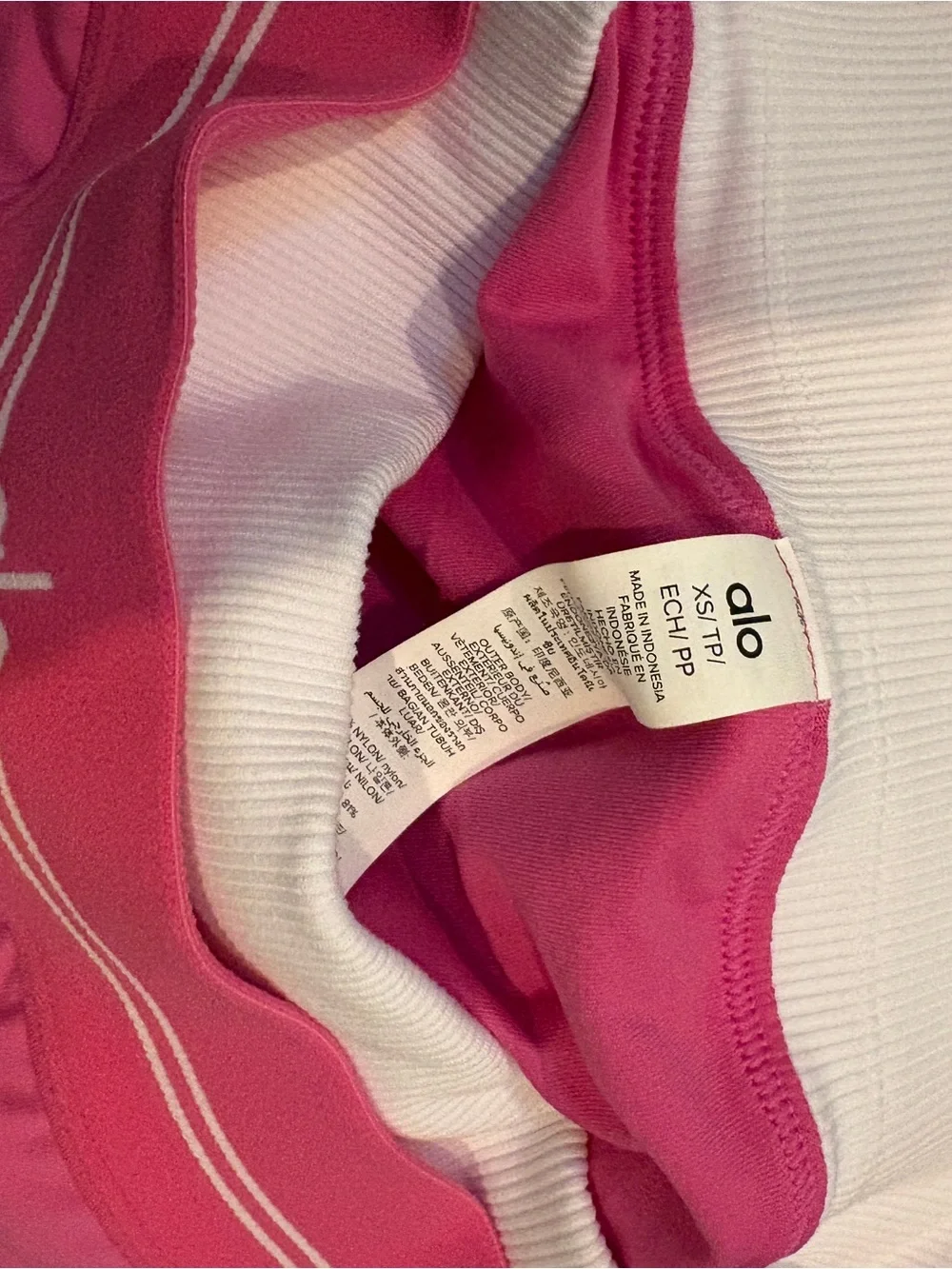 ALO Yoga Pink Crew Short Sleeve Tee
